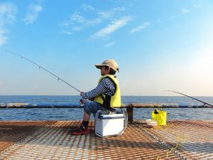 魚釣りの画像です